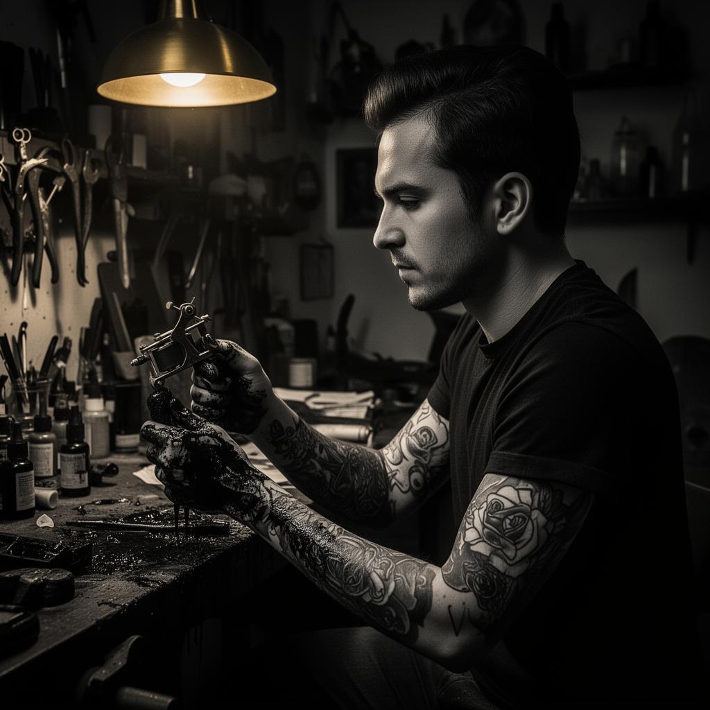 Jake Wilson at work in his studio
