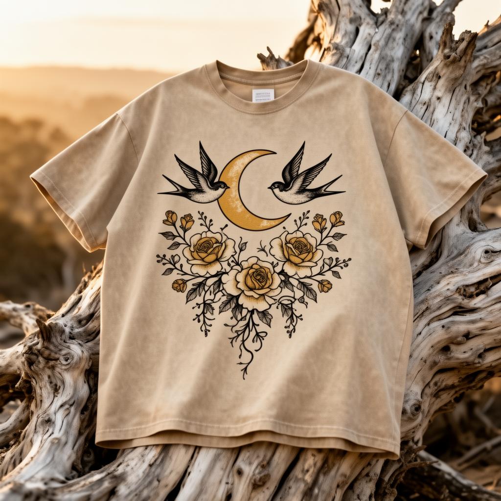 Moon & Swallows Tee